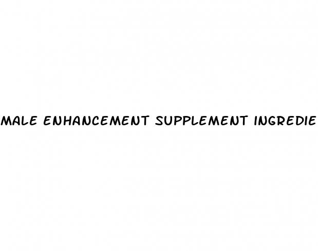 male enhancement supplement ingredients