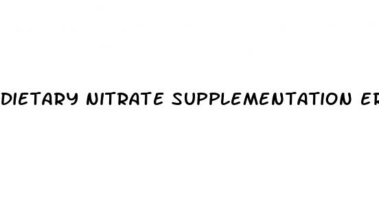 dietary nitrate supplementation erectile dysfunction