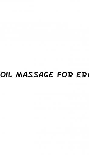 oil massage for erectile dysfunction