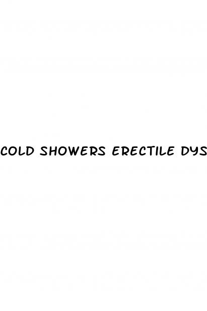 cold showers erectile dysfunction