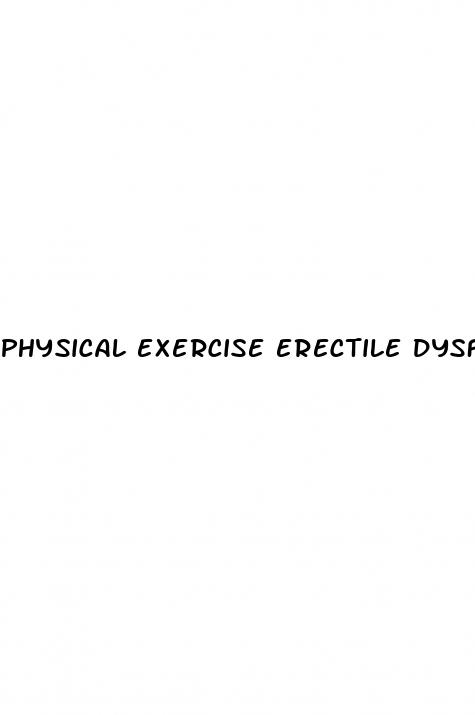 physical exercise erectile dysfunction