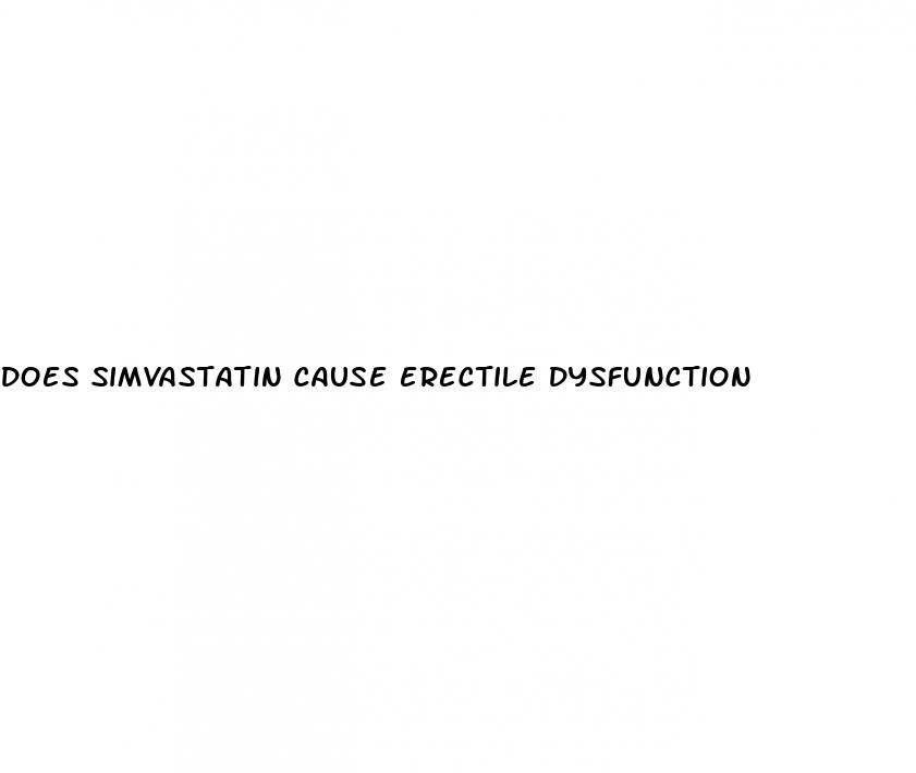 does simvastatin cause erectile dysfunction