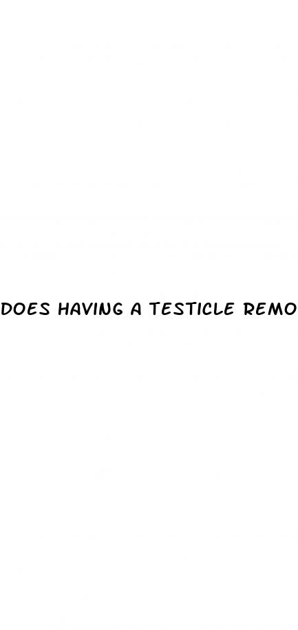 does having a testicle removed cause erectile dysfunction