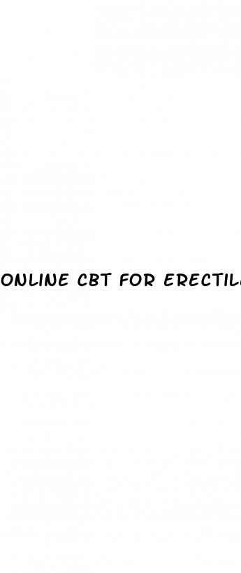 online cbt for erectile dysfunction