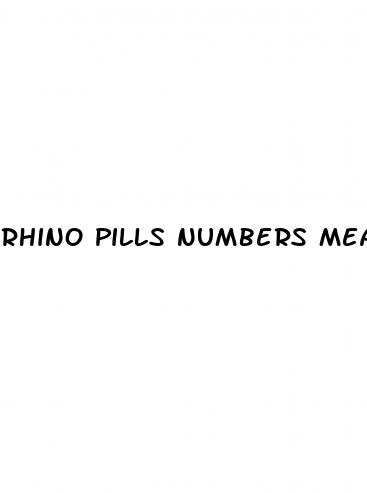 rhino pills numbers mean