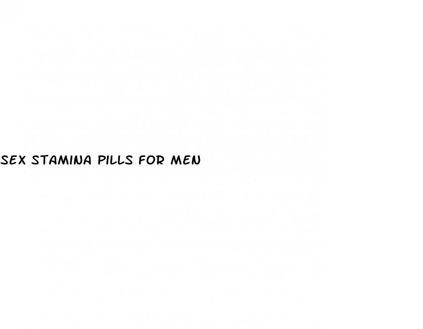 sex stamina pills for men