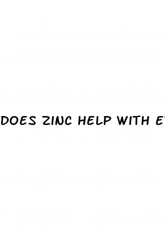 does zinc help with erectile dysfunction