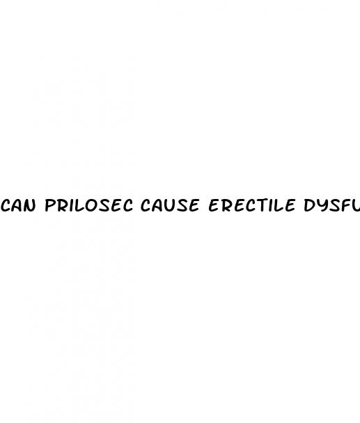 can prilosec cause erectile dysfunction