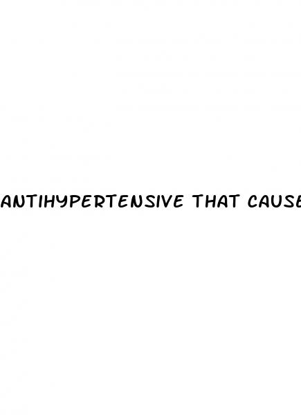 antihypertensive that causes erectile dysfunction