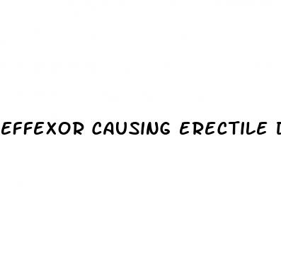 effexor causing erectile dysfunction