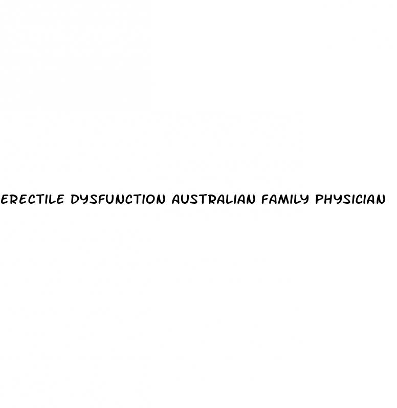 erectile dysfunction australian family physician