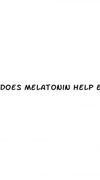 does melatonin help erectile dysfunction