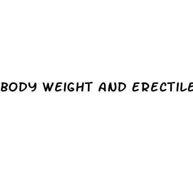 body weight and erectile dysfunction