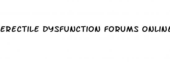 erectile dysfunction forums online
