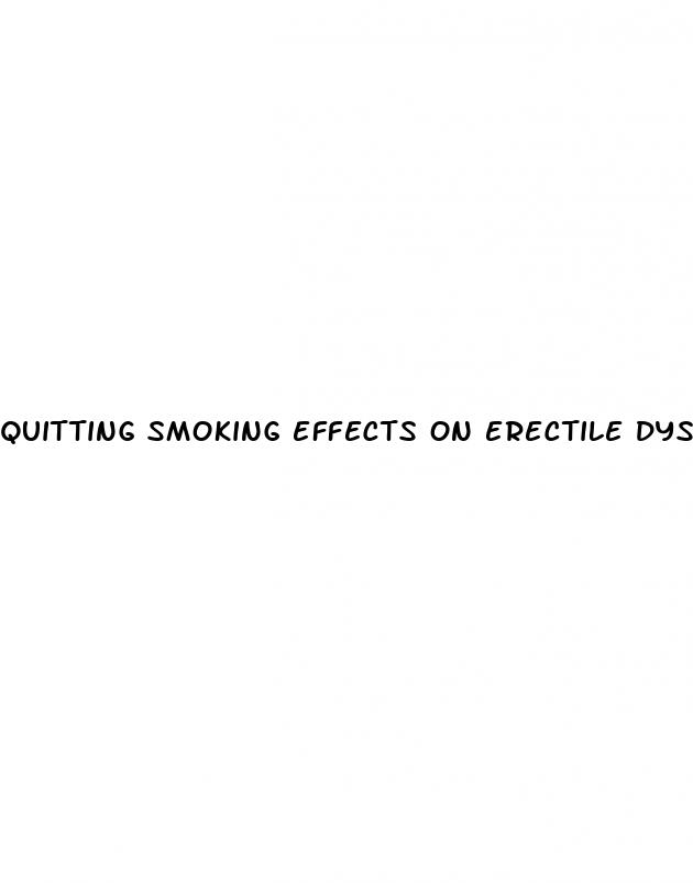 quitting smoking effects on erectile dysfunction