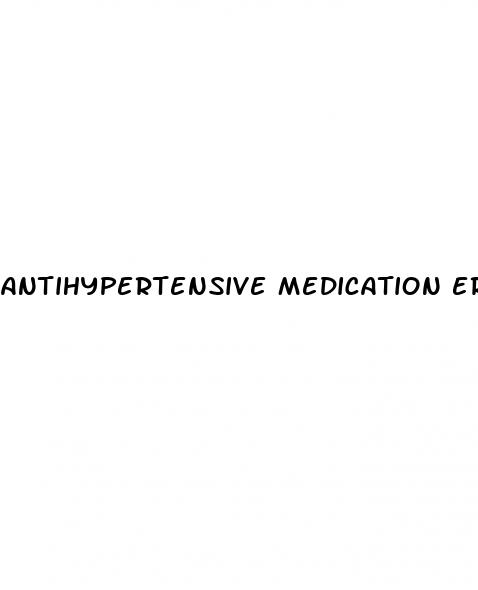 antihypertensive medication erectile dysfunction