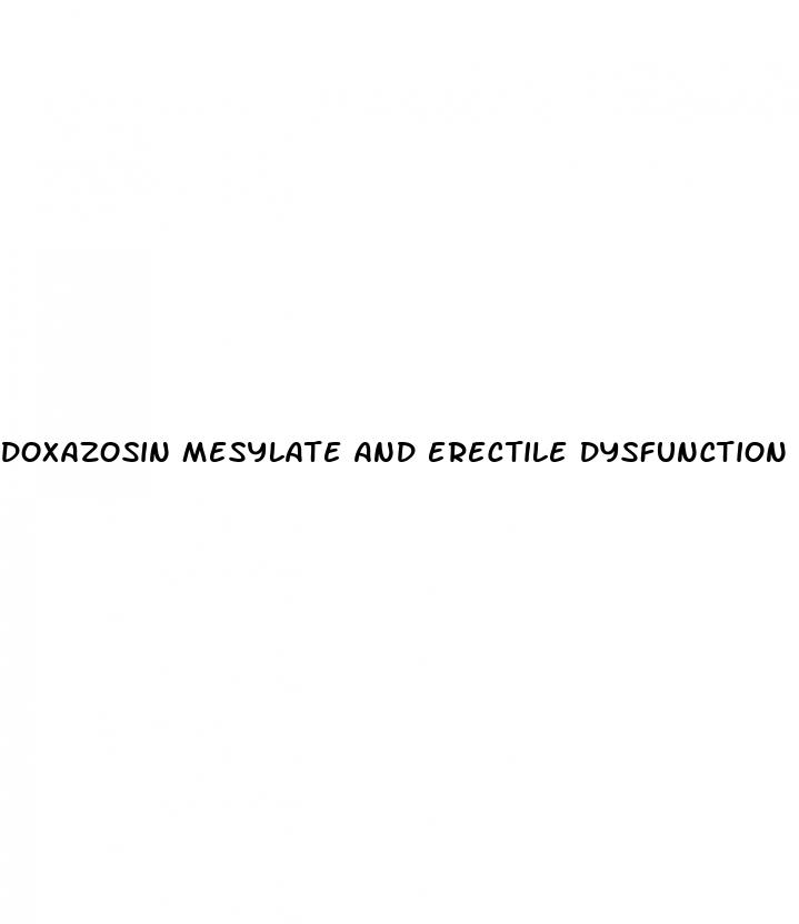doxazosin mesylate and erectile dysfunction