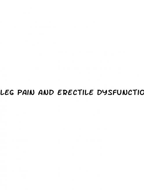 leg pain and erectile dysfunction