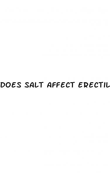does salt affect erectile dysfunction