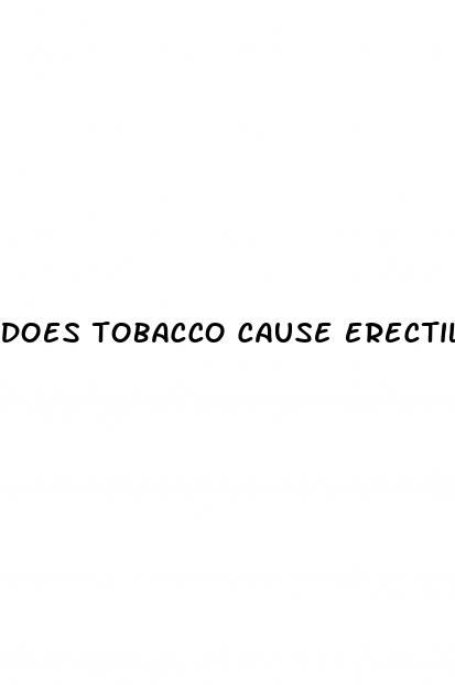 does tobacco cause erectile dysfunction