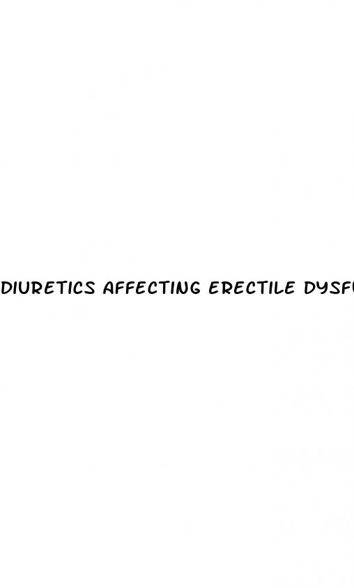 diuretics affecting erectile dysfunction