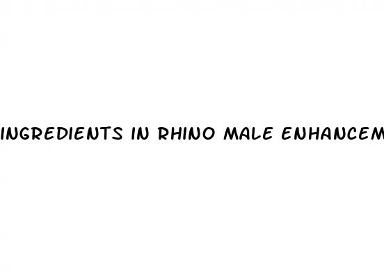 ingredients in rhino male enhancement