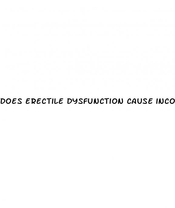 does erectile dysfunction cause incontinence