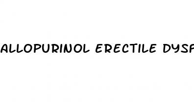 allopurinol erectile dysfunction