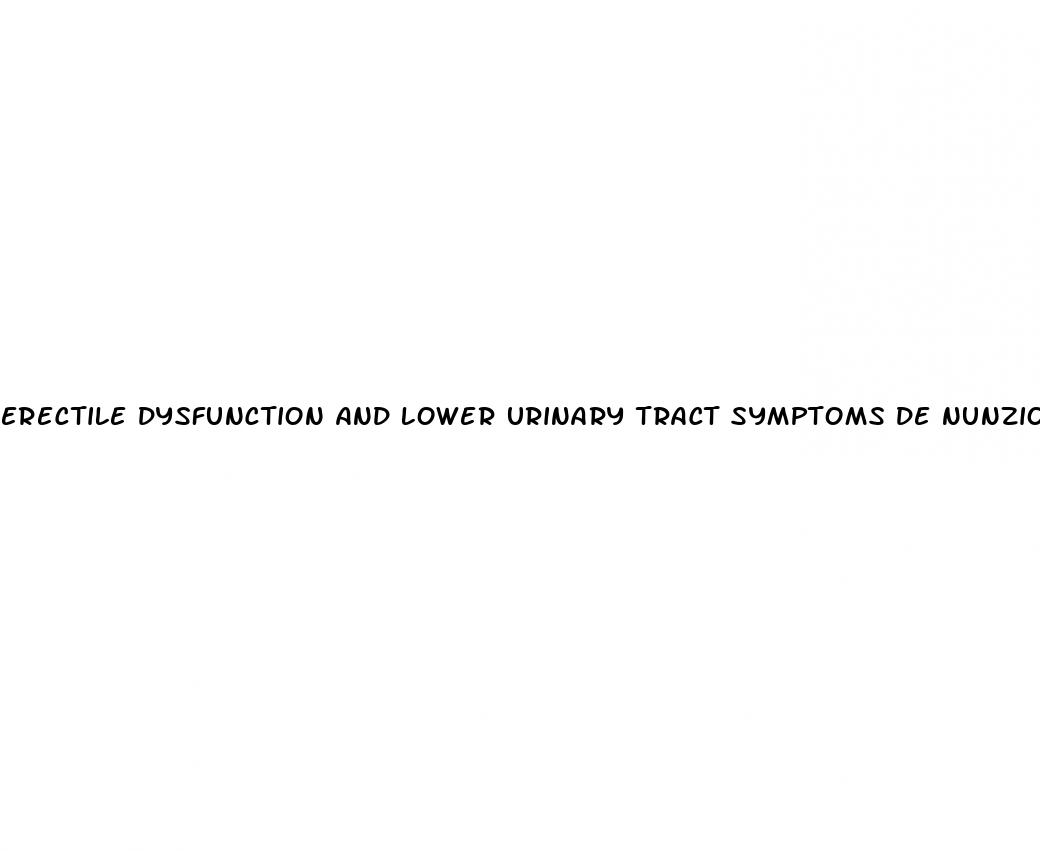 erectile dysfunction and lower urinary tract symptoms de nunzio