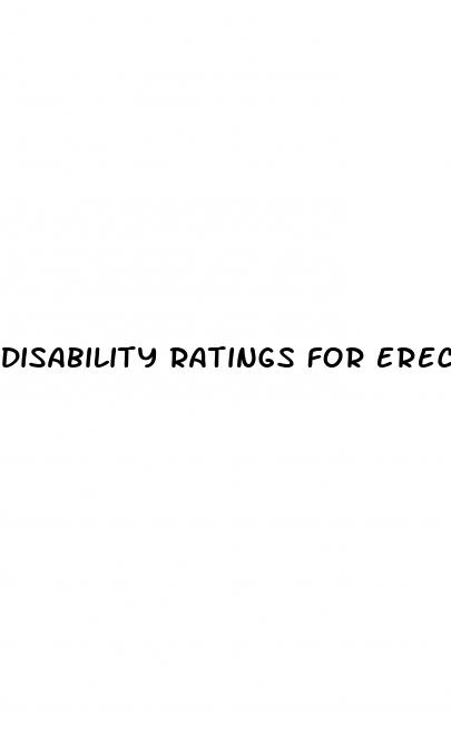 disability ratings for erectile dysfunction