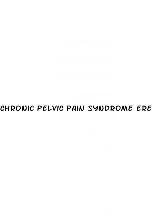 chronic pelvic pain syndrome erectile dysfunction