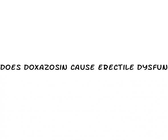 does doxazosin cause erectile dysfunction