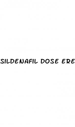 sildenafil dose erectile dysfunction