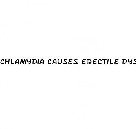 chlamydia causes erectile dysfunction