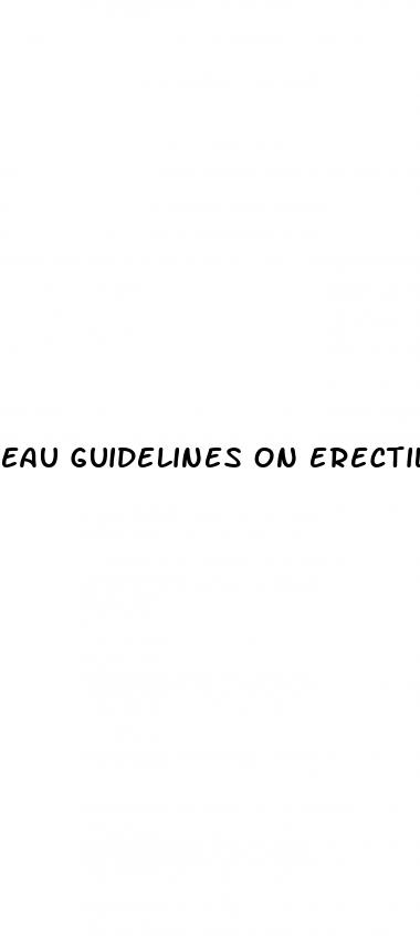 eau guidelines on erectile dysfunction and update
