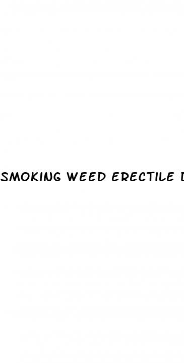 smoking weed erectile dysfunction