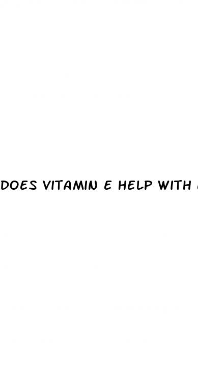 does vitamin e help with erectile dysfunction