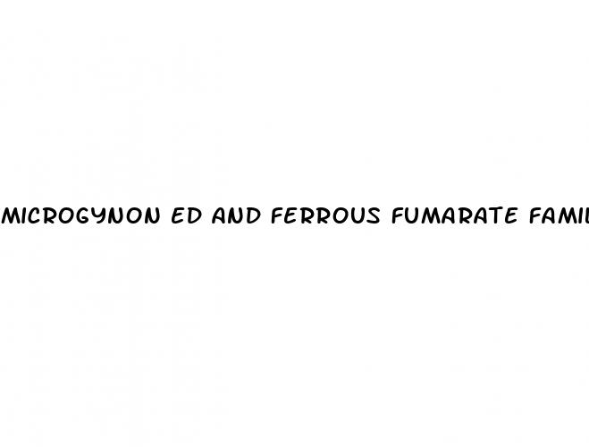 microgynon ed and ferrous fumarate family planning pills