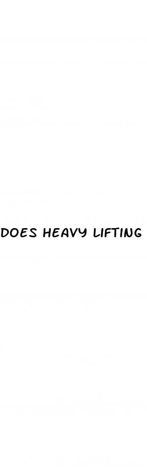 does heavy lifting cause erectile dysfunction