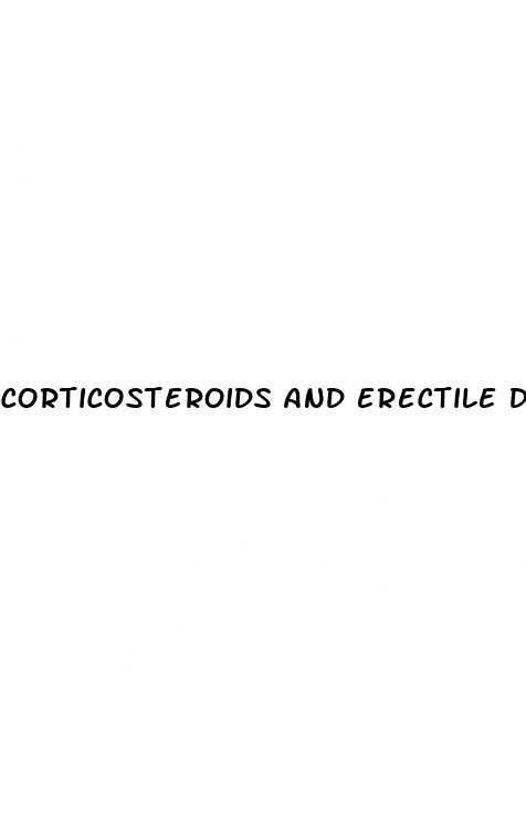 corticosteroids and erectile dysfunction
