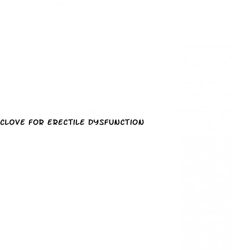 clove for erectile dysfunction