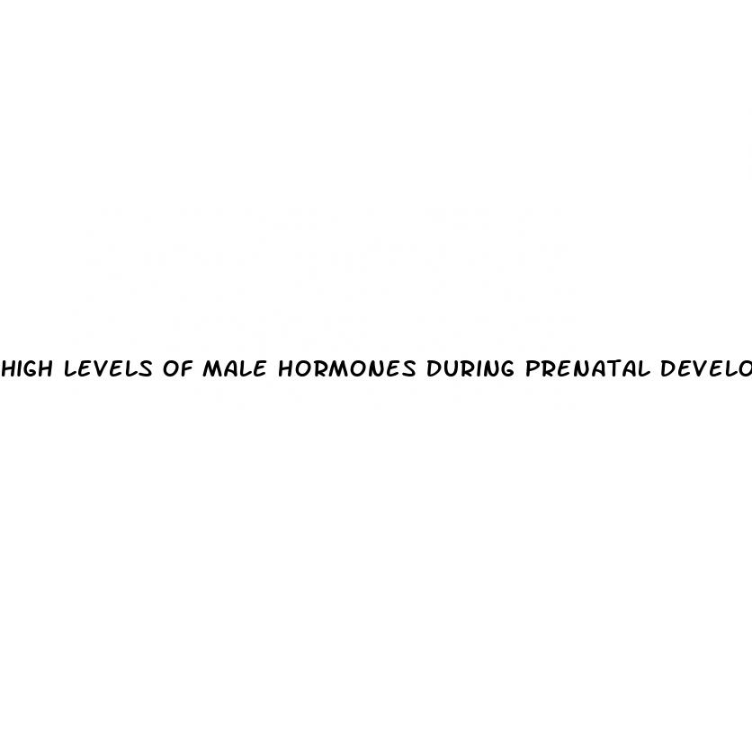 high levels of male hormones during prenatal development may enhance
