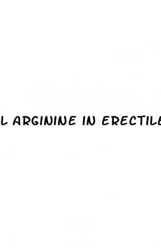 l arginine in erectile dysfunction