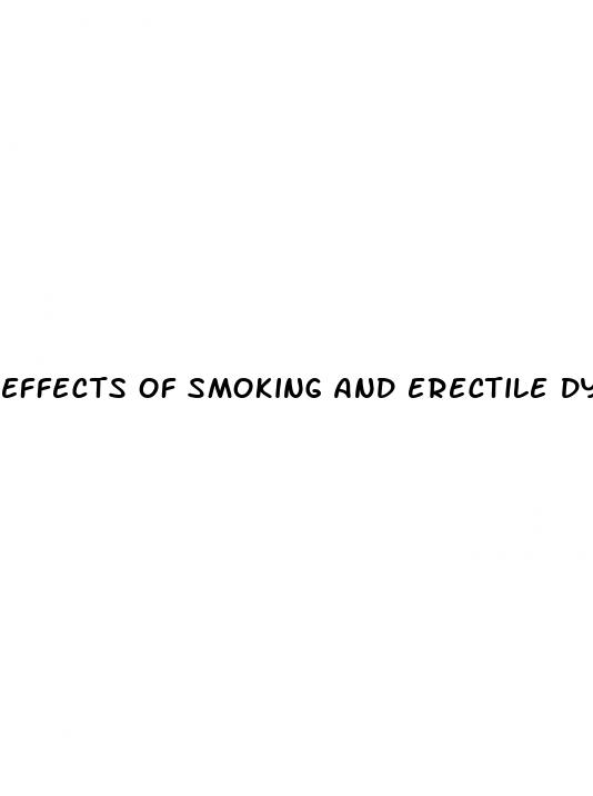 effects of smoking and erectile dysfunction