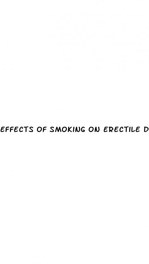 effects of smoking on erectile dysfunction
