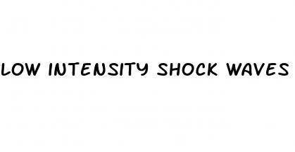 low intensity shock waves erectile dysfunction