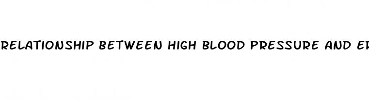 relationship between high blood pressure and erectile dysfunction