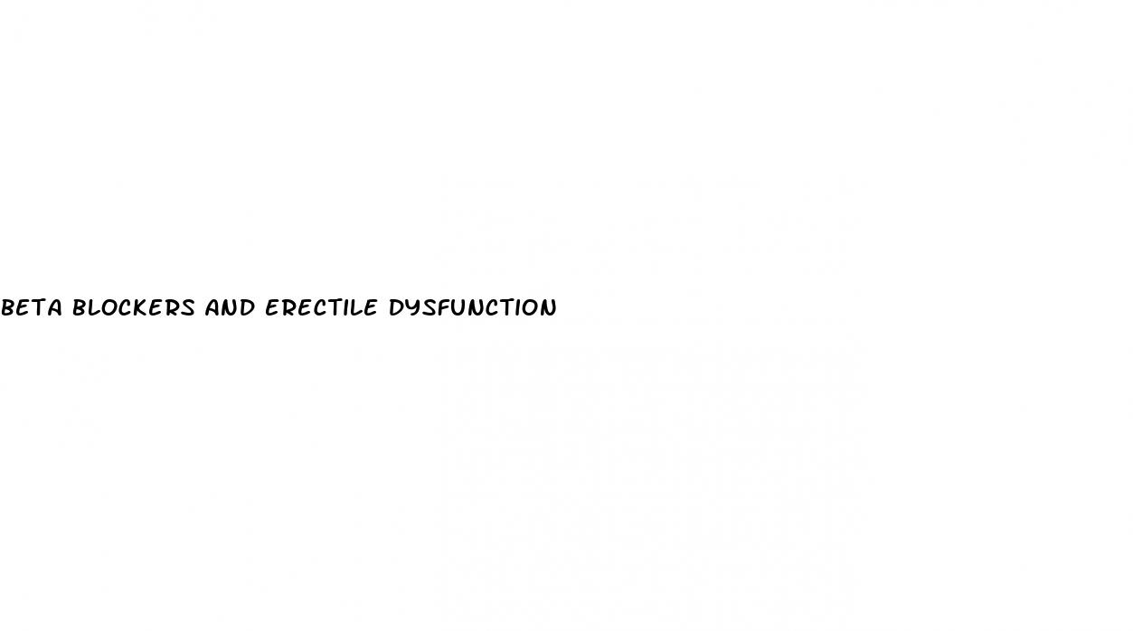 beta blockers and erectile dysfunction