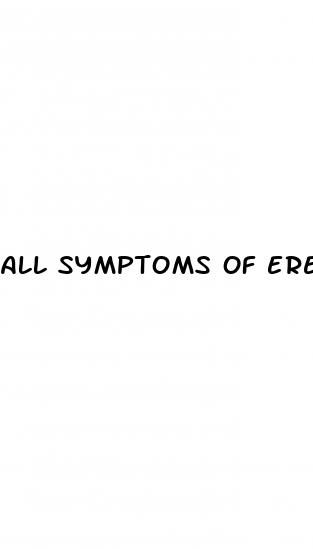 all symptoms of erectile dysfunction