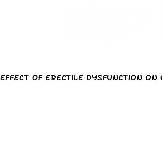 effect of erectile dysfunction on quality of life